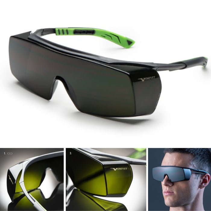 Oculos Univet 5x7 Sobrepor Lente Ton.5 Verde Processos de Solda