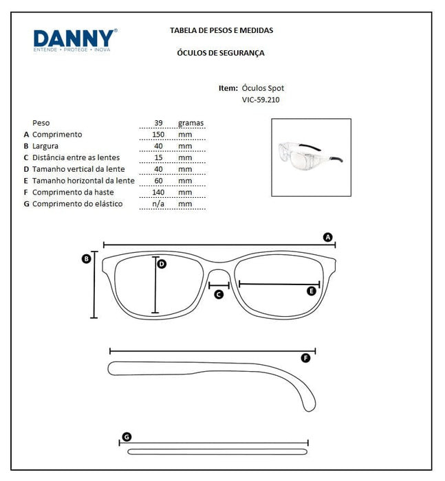 Oculos Vicsa Spot Incolor VIC59210
