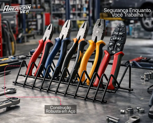 Organizador Suporte Metálico para Ferramentas de Bancada 8P