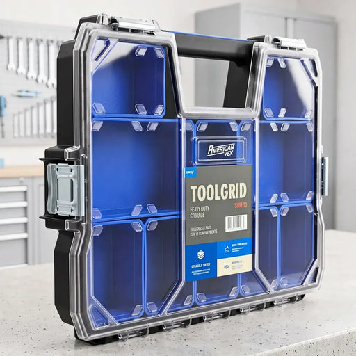 Organizador ToolGrid Slim 10 – 10 Compartimentos Ajustáveis | Sistema Modular Americanvek