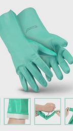 Luva de Proteção Com Forro Multiuso Nitrilica Verde Nitrogreen - Super Safety (12 Pares) | CA33334