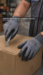 Luva Anticorte Nível 5 SS1008 – Vidro, Chapas, Metal e Lâminas Banho PU | CA32036