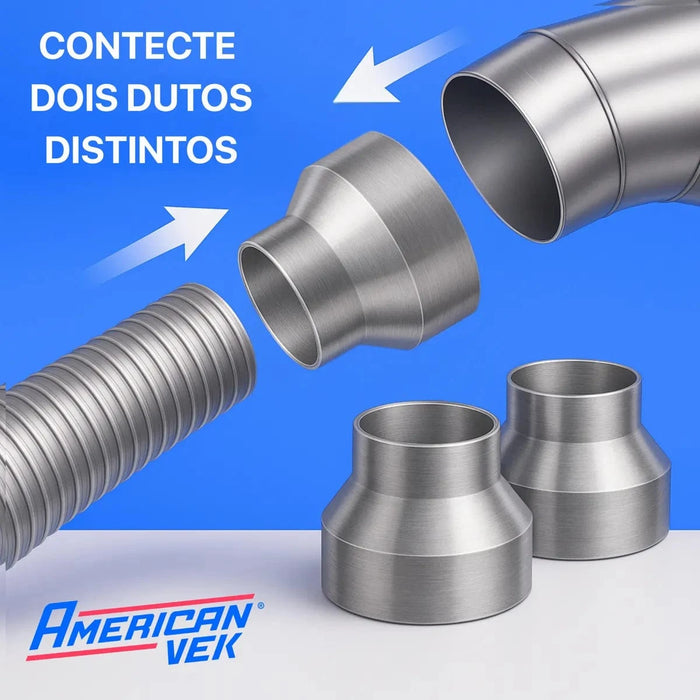 Redutor Adaptador União Alumínio - 150mm para 100mm