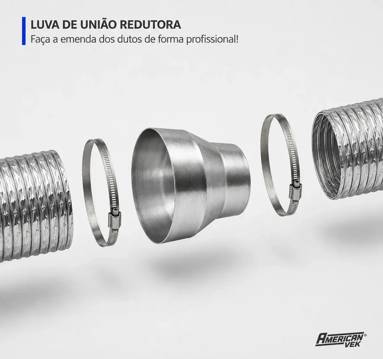 Redutor Adaptador União Alumínio - 150mm para 100mm