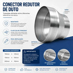 Redutor Adaptador União Alumínio - 150mm para 100mm